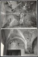 1953 Az edelényi kastély belső terei, 4 db fotó, 17,5×23 cm