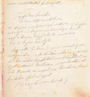 1883-1901 Kézzel írt szakácskönyv, feltehetőleg erdélyi Vass Zsuzsa nevű személy munkája. (Említ tel...