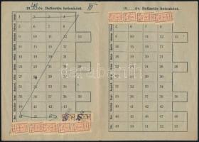 1948 Magyar Ruházati Munkások Szabad Szakszervezete tagsági igazolvány, bélyegekkel