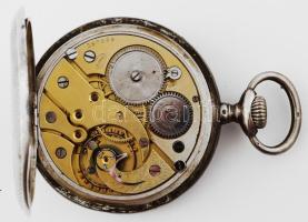 Oravia ezüst (Ag) zsebóra, működik, jelzett, kis horpadással, számlapján repedésvonallal, számlap d:...