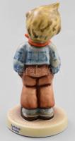 Goebel kerámia kisfiú dedikált (Werner Rauschert 1998) kézzel festett, jelzett, hibátlan 9 cm