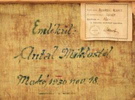 Adamecz Mihály (?-?), XX. sz első fele: Vízparti táj, 1929. Olaj, vászon, jelzett. Hátoldalán Festmé...