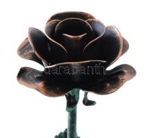 Fém rózsaszál, festett, h: 36 cm