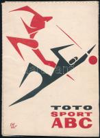 cca 1965 TOTO Sport ABC. Sportágismertető kiadvány, össz. 27 db (kétoldalas) lapot tartalmazó mappa. A borítón Szepes Béla illusztrációjával. Kiadói papírmappában, 21,5x15,5 cm.