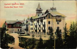 Tátra, Magas-Tátra, Vysoké Tatry; Csorbató, Újszálloda. Quirsfeld János kiadása / Strbské pleso / hotel (EK)