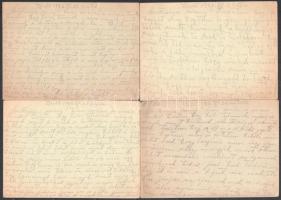 1942 9 db tábori postai levelezőlap Szőnyi Bélától Gerlóczy Gézánénak