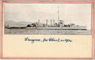 1924 SMS SMYRNA (ex SMS ULAN, K.u.k. Kriegsmarine) in 1924.