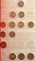 ~100db-os, 19-20. századi érmetétel 2db használt állapotú berakó albumban T:vegyes ~100pcs coin lot,...