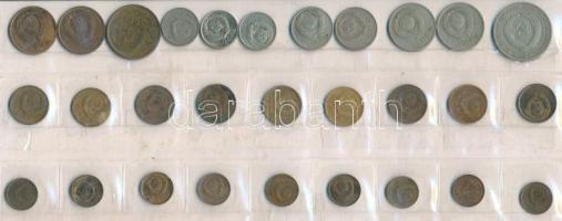 Szovjetunió 1938-1987. 1k-1R (29x) 29db-os vegyes érmetétel T:vegyes
Soviet Union 1938-1987. 1 Kope...