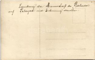 1915 Pelagosa, Palagruza; K.u.K. partraszállási akció Pelagosa szigeténél, SMS Balaton romboló / K.u...