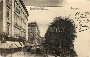 1904 Budapest V. Erzsébet tér, üzletek. Divald Károly 45. sz. (EK)