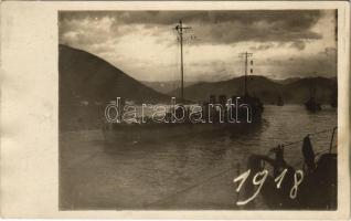 1918 SMS CSEPEL Osztrák-Magyar Haditengerészet Tátra-osztályú rombolója / K.u.K. Kriegsmarine / WWI Austro-Hungarian Navy Tatra-class destroyer SMS Csepel. photo + "S.M.S. BALATON" (fl)