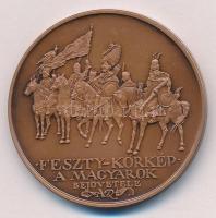 Lapis András (1942-) ~1990. Feszty körkép - A magyarok bejövetele egyoldalas bronz emlékérem (42,5mm) T:UNC