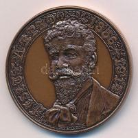 Lapis András (1942-) 1996. Feszty Árpád 1856-1914 egyoldalas bronz emlékérem, hátoldalán Millecentenárium éve - 1996 - Ópusztaszer gravírozással (42,5mm) T:UNC