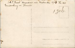 1916 SMS CSEPEL osztrák-magyar Tátra osztályú romboló roncsa egy ütközet után Fiume-ben, matrózok ja...