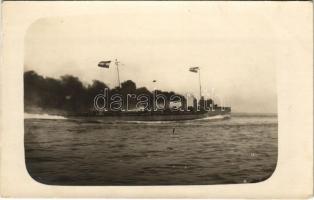 1915 Durres, Durrazzo; SMS LIKA osztrák-magyar Tátra-osztályú romboló / K.u.K. Kriegsmarine / SMS Lika Austro-Hungarian Navy Tatra-class destroyer. photo