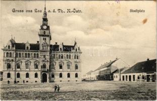 1907 Laa an der Thaya, Stadtplatz, Stadthaus und Sparcassa / square, town hall and savings bank (EK)