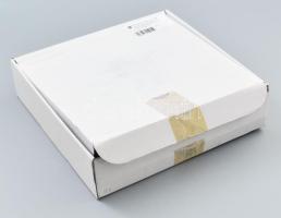 Hollóházi vadászmintás pálinkás készlet, matricás, jelzett, eredeti dobozában