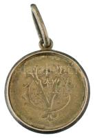 Ausztria ~1868-1872. 10kr Ag "Ferenc József" füllel, medállá alakítva, hátoldal lecsiszolv...