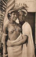 Ethnic nude young Arabian lovers