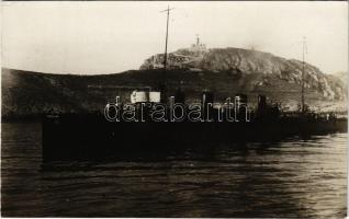 Pelagosa, Palagruza; SMS TRIGLAV Osztrák-magyar Haditengerészet Tátra osztályú rombolója / K.u.K. Kriegsmarine Zerstörter / Austro-Hungarian Navy destroyer SMS Triglav. photo