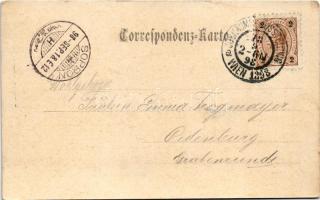 1898 (Vorläufer) Wien, Vienna, Bécs; Gruss von der Electr. Grottenbahn im Prater, Nympfen-Grotte / E...