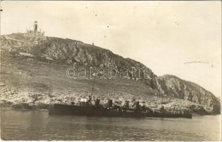 Pelagosa, Palagruza; SMS ORJEN Osztrák-magyar Haditengerészet Tátra osztályú romboló / K.u.K. Kriegsmarine / Austro-Hungarian Navy destroyer SMS Orjen. photo