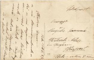 1914 Pola, SMS ORJEN Osztrák-magyar Haditengerészet Tátra osztályú romboló tisztjei kártyáznak a fed...