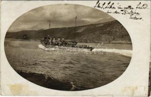 1917 SMS LIKA II osztrák-magyar Tátra-osztályú romboló a Kotori öbölben - SMS Leitha monitorra címezve / K.u.K. Kriegsmarine / SMS Lika II Austro-Hungarian Navy Tatra-class destroyer in Bocche di Cattaro. photo (EK)