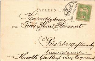 1907 Sopron, Ó-gabona tér, villamos, Schwarz Samu üzlete (EK)