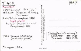 Tiger Croiseur Tropilleur Autriche 1887 (SMS LACROMA K.u.k. Kriegsmarine) - MODERN