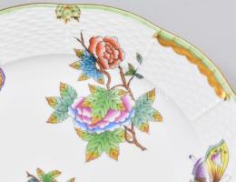 Herendi Viktória mintás (VBO) lapostányér, jelzéssel, minimális kopásnyomokkal, d: 25,5 cm