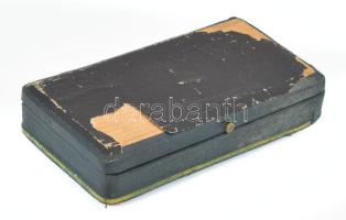 Enterprise de Pompes Funebres ezelőtt Concordia Sütű utca ékszeres doboz, kopásnyomokkal, 12×6 cm