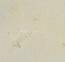 cca 1850, Bélapátfalva, Tintatartó. Mázas keménycserép, üveg tintatartókkal, jelzett, sérüléssel, 18...