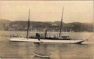 K.u.K. Kriegsmarine S.M.S. Taurus Stationsschiff / SMS TAURUS (később Marechiaro) cs. és kir. haditengerészeti állomáshajó / SMS Taurus Austro-Hungarian Navy station ship. photo (EK)