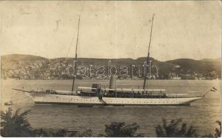 K.u.K. Kriegsmarine S.M.S. Taurus Stationsschiff / SMS TAURUS (később Marechiaro) cs. és kir. haditengerészeti állomáshajó / SMS Taurus Austro-Hungarian Navy station ship. Sebah &amp; Joaillier (fl)