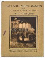 Hielscher, Kurt: Das unbekannte Spanien. Baukunst, Landschaft, Volksleben. Berlin, 1922, Ernst Wasmuth A.G., XXII+(2)+304 p. Rendkívül gazdag egészoldalas képanyaggal illusztrálva. Német nyelven. Kiadói aranyozott egészvászon-kötés, kissé sérült kiadói papír védőborítóban.