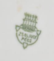 Zsolnay bonbonier, Balatonfűred-Fűrdő Csónak-kikötő. felirattal és balatonparti látképpel, jelzett, ...