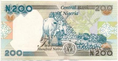 Nigéria 2009. 200N T:UNC,AU kissé hullámos papír
Nigeria 2009. 200 Naira C:UNC,AU slightly wavy pap...