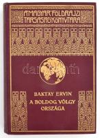 Baktay Ervin (1890-1963): A boldog völgy országa. Barangolások Kasmirban. A Magyar Földrajzi Társaság Könyvtára. Bp., [1934], Franklin-Társulat, 1 t.+ 220+(2) p.+ 28 (kétoldalas fekete-fehér képtáblák) t.+ 2 (térkép) t. Kiadói dúsan aranyozott egészvászon sorozatkötésben, kissé kopott borítóval.