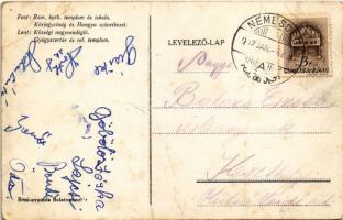 1942 Nemesdéd (Marcali), utcaképek, római katolikus templom és iskola, körjegyzőség, Hangya szövetke...