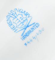 Herend Viktória mintás kagyló alakú kínáló, kézzel festett, jelzett, hibátlan, 23×22,5 cm