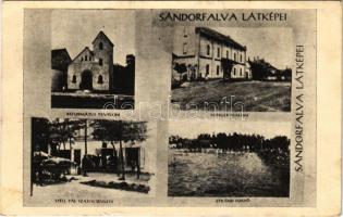 Sándorfalva (Szeged), Református templom, hengermalom, strand fürdő, Széll Pál szatócs üzlete (EK)