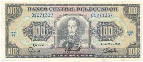 Ecuador 1990. 100S T:F szép papír Ecuador 1990. 100 Sucres C:F fine paper Krause P#123