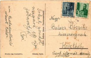 Pusztaszentlászló (Zala), Evangélikus templom és lelkészlak, Hősök emlékmű. Szilvás János kiadása (f...