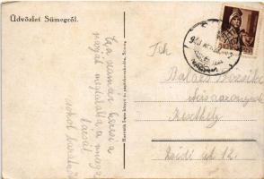 1943 Sümeg, szamár. Horváth Imre kiadása (Görz-ből (Gorizia) hoztak szamarakat mikor védővárrá erősí...