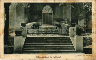 1928 Höltövény, Heldsdorf, Halchiu; Kriegerdenkmal / Első világháborús emlékmű / WWI military monument (fl)