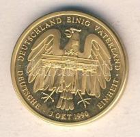 Németország 1990. "Német egység" fém emlékérem T:PP