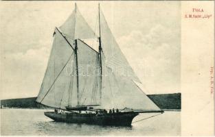 S.M. Yacht &quot;LILY&quot; az Osztrák-Magyar Haditengerészet vitorlás jachtja / Kreuzeryacht Lily. K.u.K. Kriegsmarine / Austro-Hungarian Navy cruiser yacht. Dep. A.B.