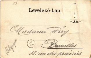 1904 Budapest I. Új királyi várpalota (a Krisztinavárosból nézve), M. kir. koronaőrségi laktanya. Ga...